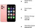 Global Version Soyes XS12 Mini 4G Smartphone 3.0 Inch Dual Sim Ultra Thin Unlocked Card Mobile Phone WiFi Bluetooth Hotspot Student Pocket Cellphone (Pink 32GB)